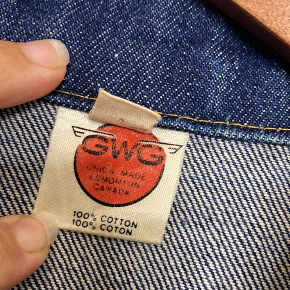 Vintage GWG Kings Jean Jacket Mens 36 Blue Denim Retro Rockabilly Workwear - Picture 13 of 15